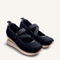 ZAPATILLAS ABIERTAS PIEL Y CROCHET CUÑA GIOSEPPO